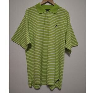 Southpole Authentic Collection Men's Lime Green White Stripe Shirt Size Large